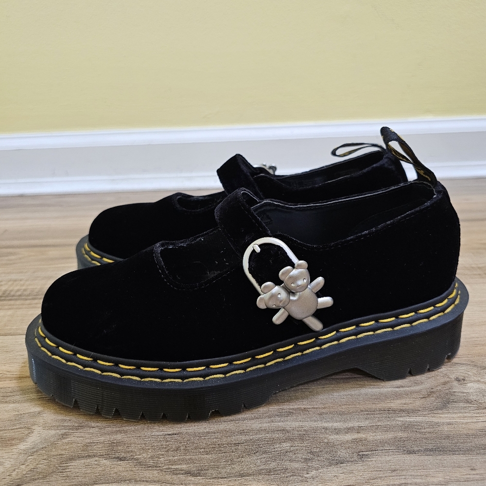 ♥️🧸HOST PICK🧸♥️Dr. Martens ADDINA HEAVEN BY MARC JACOBS VELVET SHOES - Picture 4 of 16
